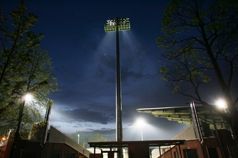 Oświetlenie stadionu Orła Białego przetestowane